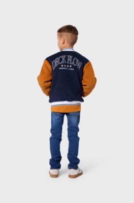 Kids' teddy jacket, Dark Blue