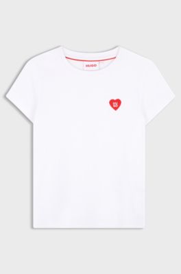 Kids-T-Shirt aus Baumwolle, Wei&szlig;