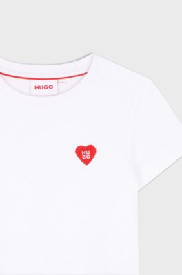 Kids-T-Shirt aus Baumwolle, Wei&szlig;