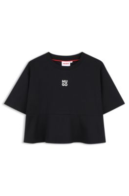 Kids' cotton T-shirt, Black