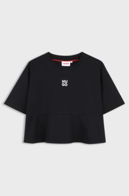 Kids' cotton T-shirt, Black
