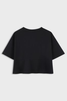 Kids' cotton T-shirt, Black