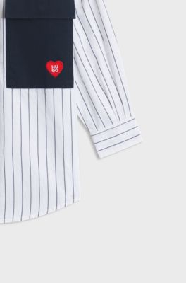 Kids' striped shirt, Dark Blue