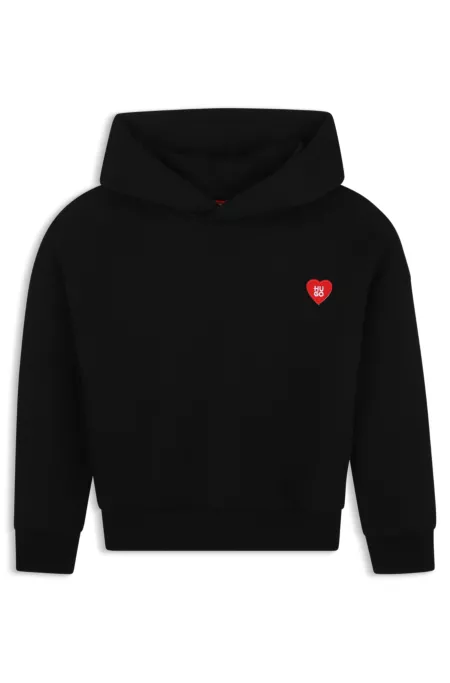 Kids-Hoodie mit Logo-Aufnäher