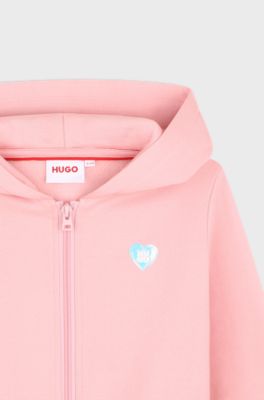 Kids' zip-up hoodie, Light Pink