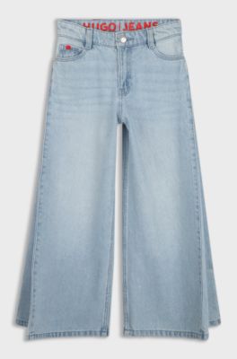 Wide-Fit Kids-Jeans, Blau