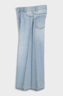 Kids' wide-fit jeans, Blue