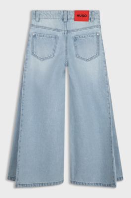 Wide-Fit Kids-Jeans, Blau