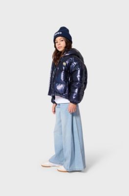Kids' wide-fit jeans, Blue