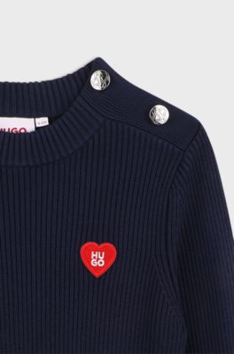 Robe en maille pour enfant, Bleu fonc&eacute;