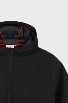 Kids' hooded parka, Black