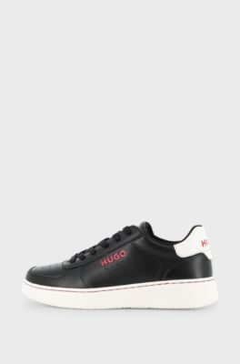 Kids' leather trainers, Black