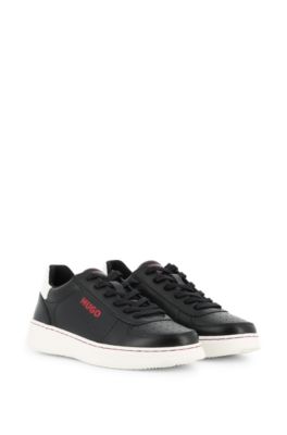 Kids' leather trainers, Black