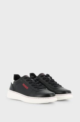 Kids' leather trainers, Black