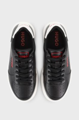 Kids' leather trainers, Black