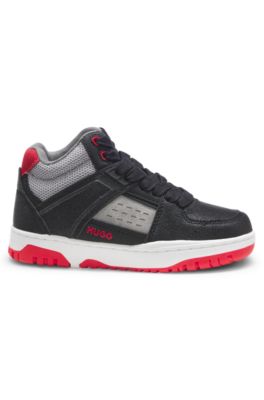 Kids' high-top trainers, Black