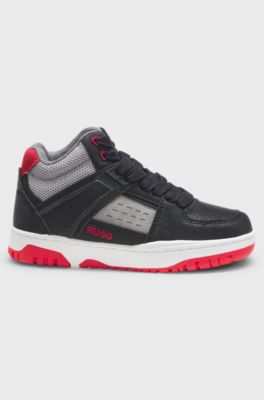 Kids' high-top trainers, Black