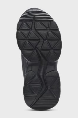 Kids' monogram-print trainers, Black