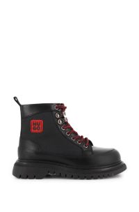 Kids' logo-badge boots, Black