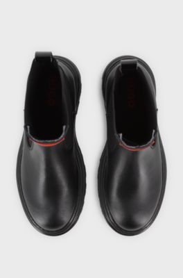 Bottines en cuir pour enfant, Noir