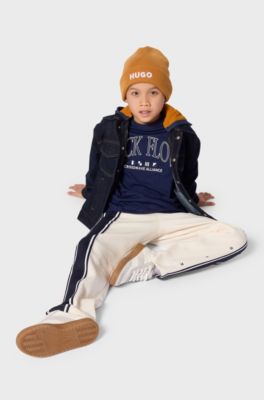 Kids' logo beanie, Dark Orange
