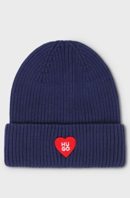 Kids' cotton beanie, Dark Blue