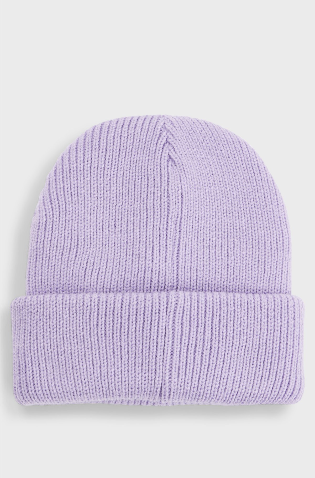 Kids' beanie hat with rubberised logo label, Light Purple