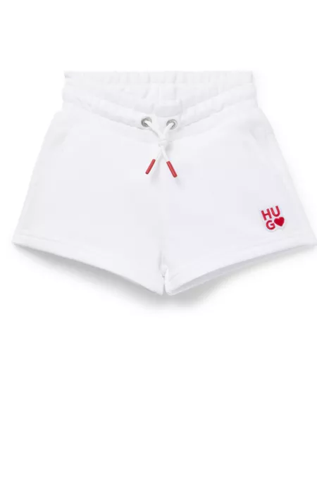 Short en molleton pour enfant, avec logos