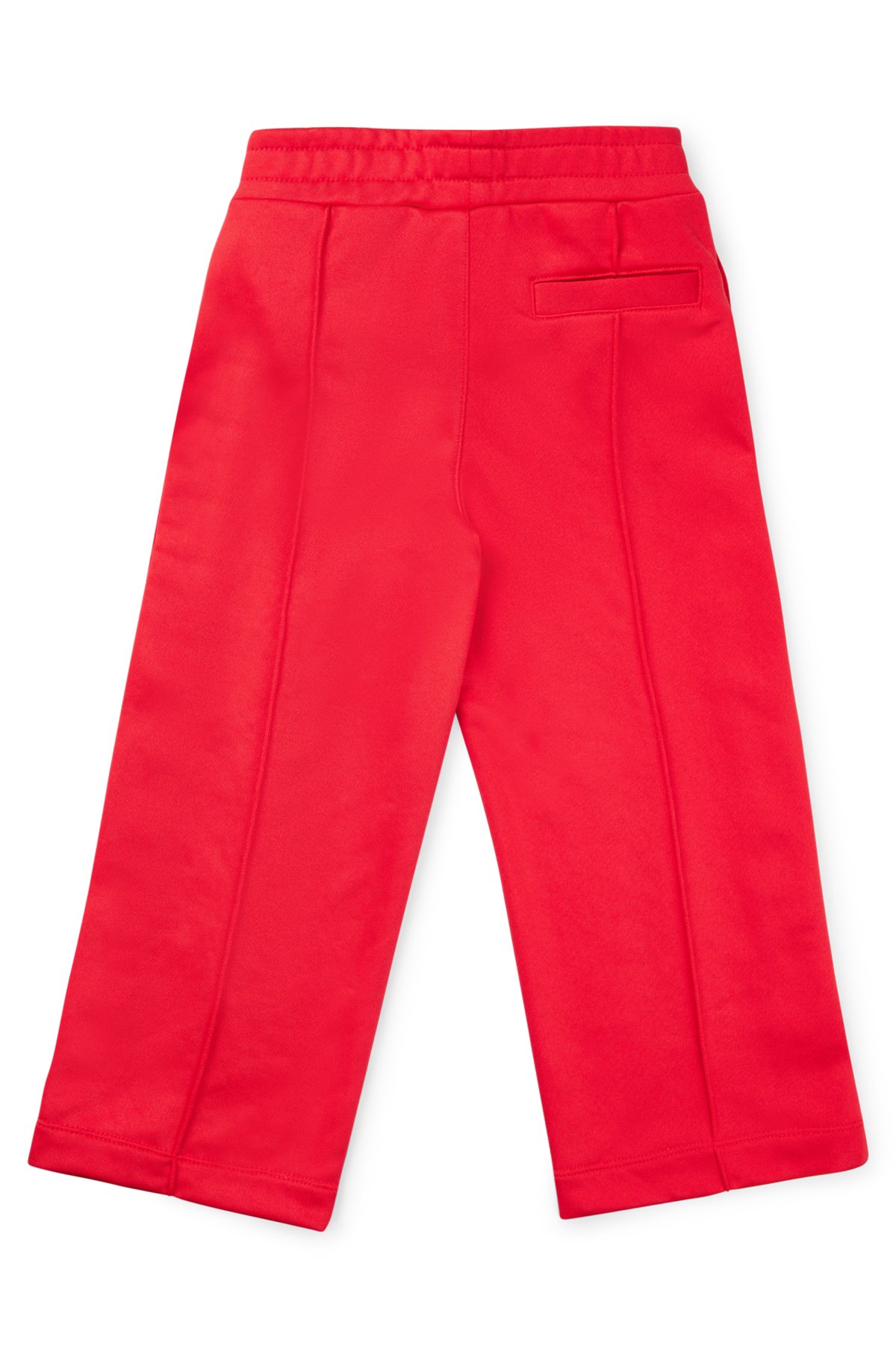 Kids' tracksuit bottoms with press-stud side seams, Red