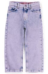 Kids' relaxed-fit jeans in overdyed purple denim, Light Purple