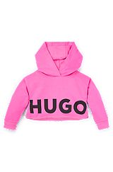 Kids' hoodie in French terry with logo details, Pink