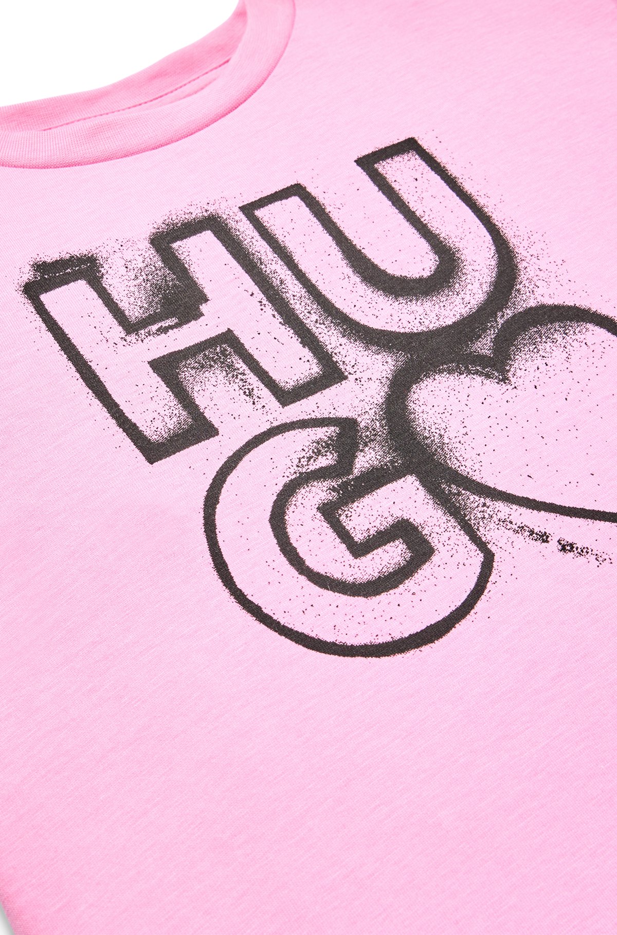 Kids' T-shirt in pure cotton with logo artwork, Pink