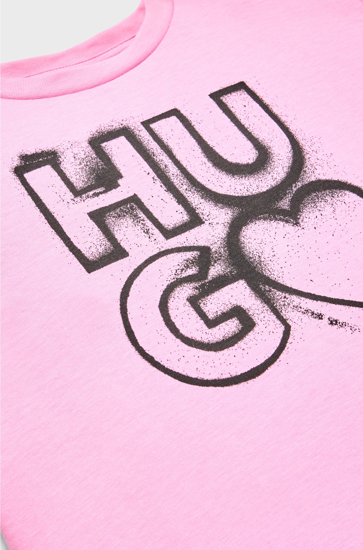 Kids' T-shirt in pure cotton with logo artwork, Pink