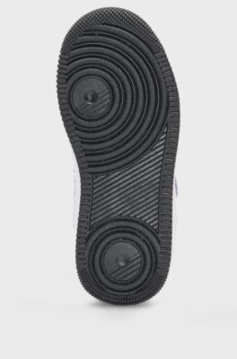 Kids' logo trainers with faux leather, Light Purple