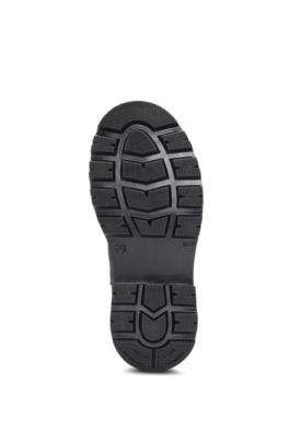 Chelseaboots f&ouml;r barn, i l&auml;der med r&ouml;d logga, Svart