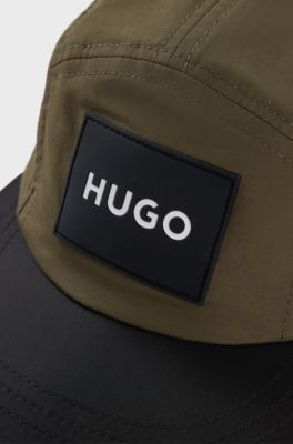 Kids' cap with rubber logo label, Dark Green