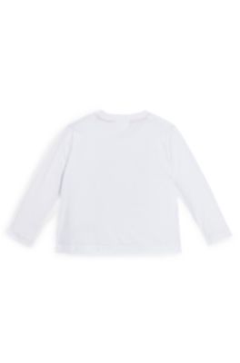 Kids' long-sleeved T-shirt with new-season artwork, White