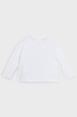 Kids' long-sleeved T-shirt with new-season artwork, White