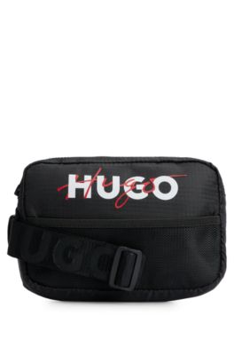 Sac ceinture pour enfant &agrave; double logo, Noir