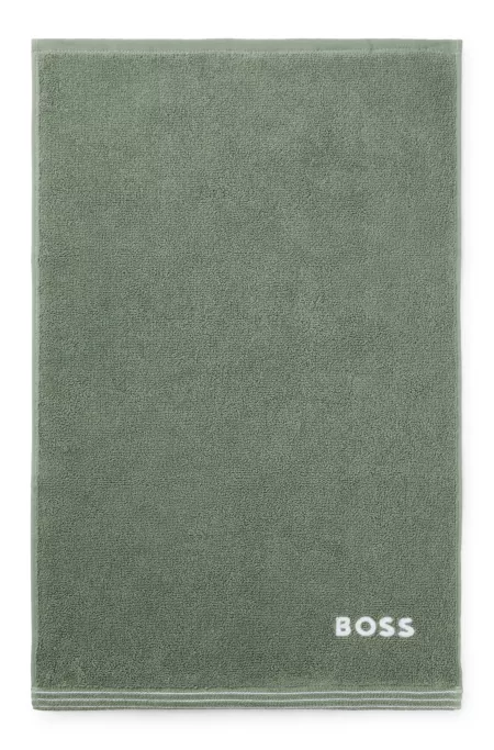 Gästehandtuch aus Baumwolle mit Kontrast-Logo-Stickerei