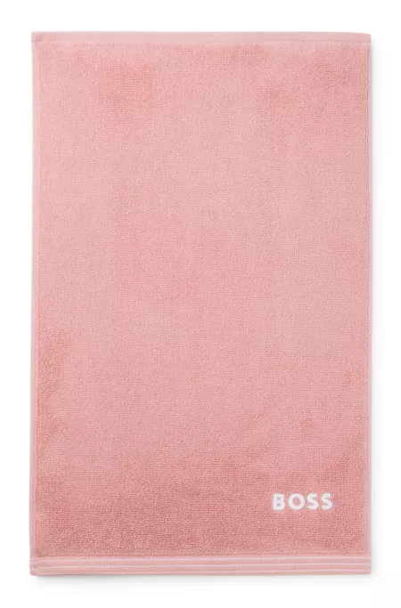 Gästehandtuch aus Baumwolle mit Kontrast-Logo-Stickerei