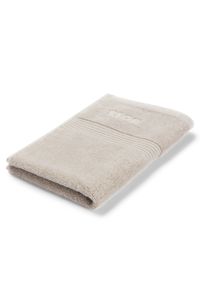 Gæstehåndklæde i ægæisk bomuld med tone-i-tone-logo, Beige