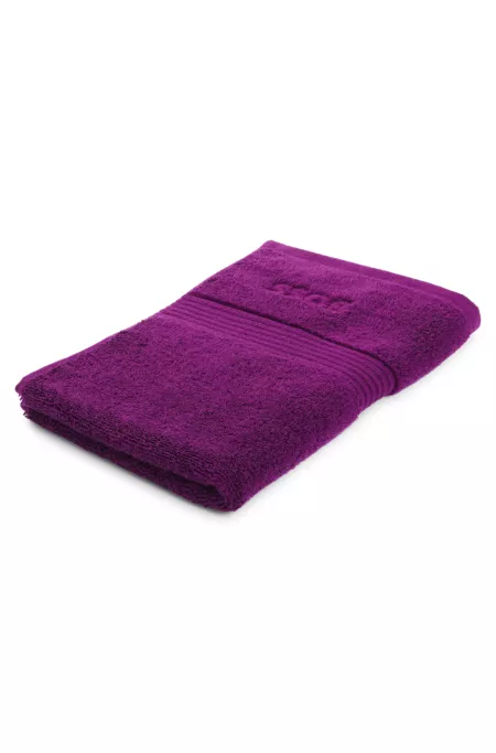 Aegean-cotton guest towel with tonal logo
