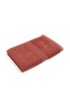 Guest towel in combed Aegean cotton with ribbed border, Dark Orange