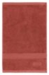 Guest towel in combed Aegean cotton with ribbed border, Dark Orange