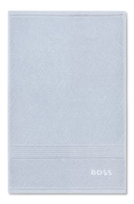 Cotton guest towel with tonal embroidered logo
