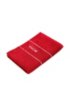 Finest Egyptian cotton guest towel with logo border, Red