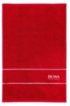 Finest Egyptian cotton guest towel with logo border, Red
