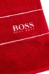 Finest Egyptian cotton guest towel with logo border, Red