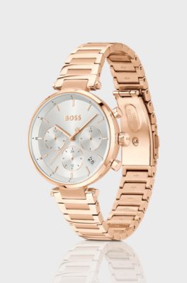 Rose-gold-tone T-bar watch, Gold